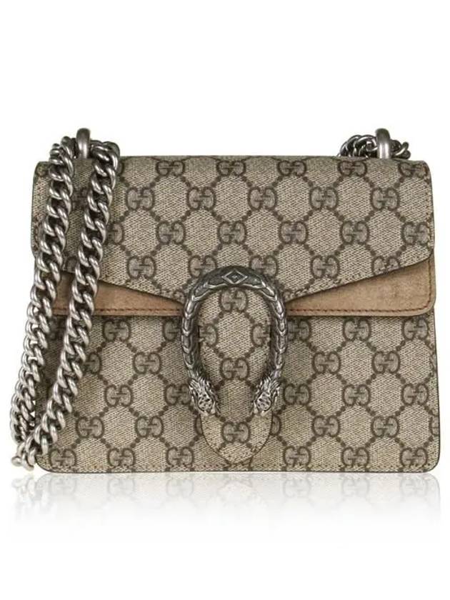 Dionysus GG Supreme Canvas Chain Mini Shoulder Bag - GUCCI - BALAAN.