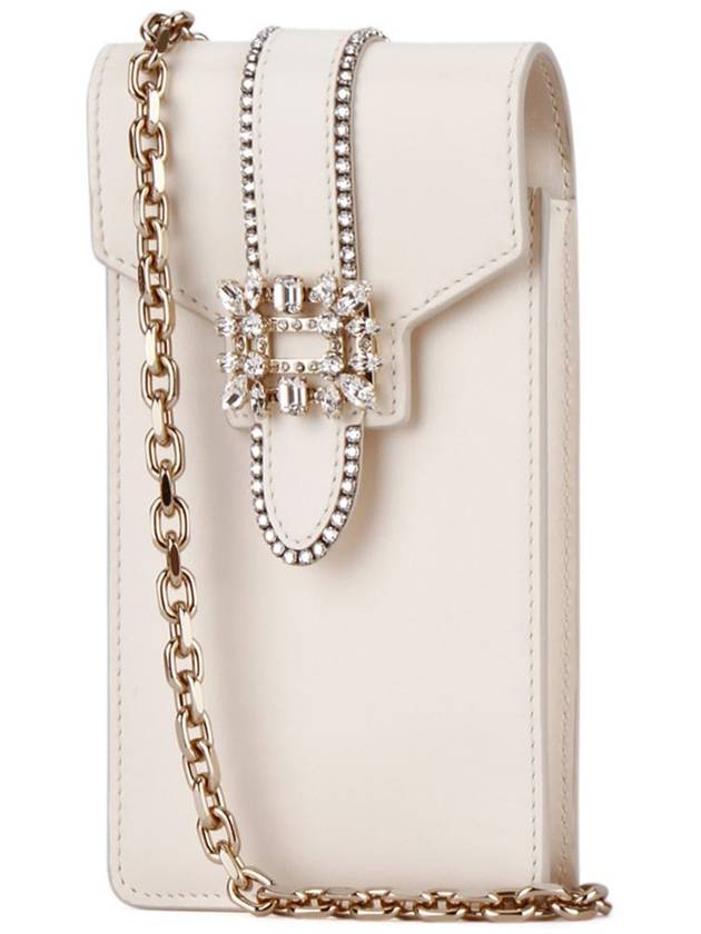 crystal buckle phone holder mini cross bag - ROGER VIVIER - BALAAN 3