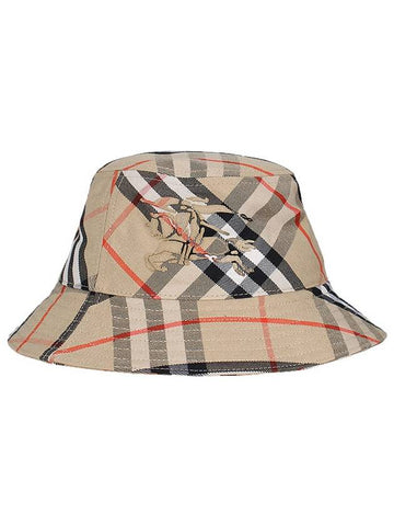 Check Cotton Blend Bucket Hat 8085726 - BURBERRY - BALAAN 1