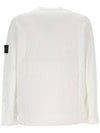 Compass Badge Ribbed Cotton Knit Top White - STONE ISLAND - BALAAN 3