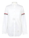 Men's Poplin Grosgrain Armband Classic Long Sleeve Shirt White - THOM BROWNE - BALAAN 2