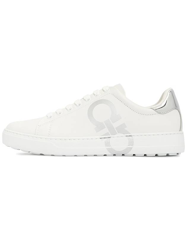 Number Gancini Low Top Sneakers White Silver - SALVATORE FERRAGAMO - BALAAN 5