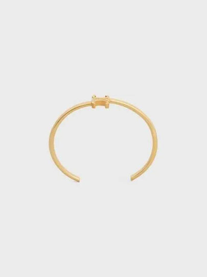 Triomphe Asymmetric Cuff Brass Bracelet Gold - CELINE - BALAAN 2