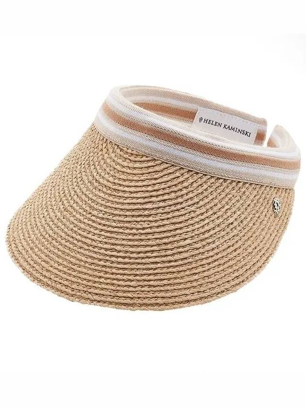 Bianca sun cap HAT50265 natural nougat stripe - HELEN KAMINSKI - BALAAN 1