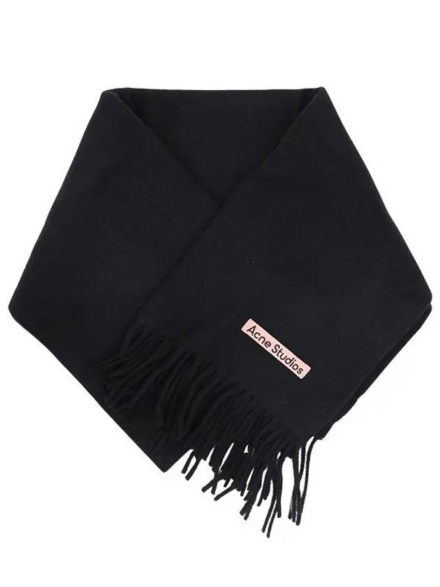 Wool Fringe Scarf Black - ACNE STUDIOS - BALAAN 5