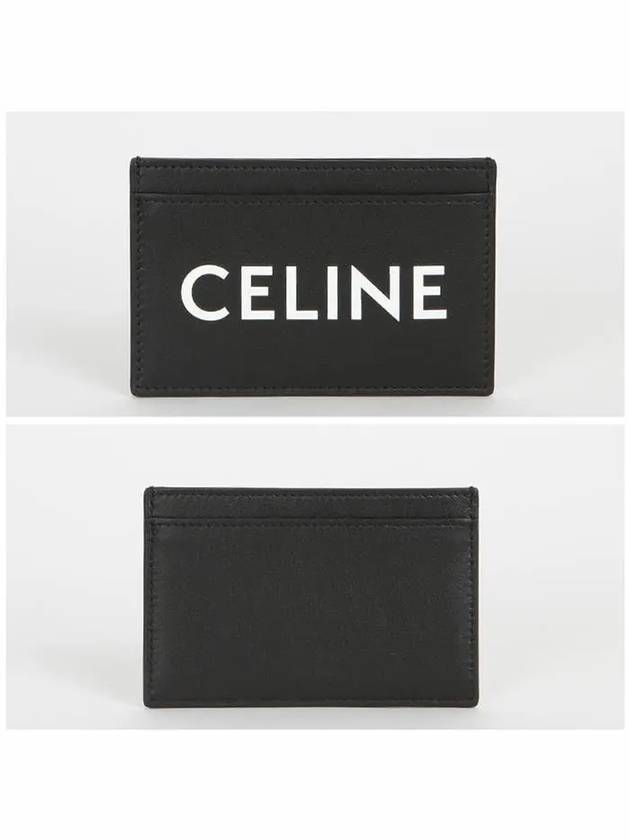 Lettering Logo Printing Card Wallet Black - CELINE - BALAAN 3