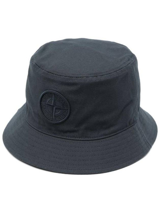 Logo Patch Bucket Hat Navy - STONE ISLAND - BALAAN 1