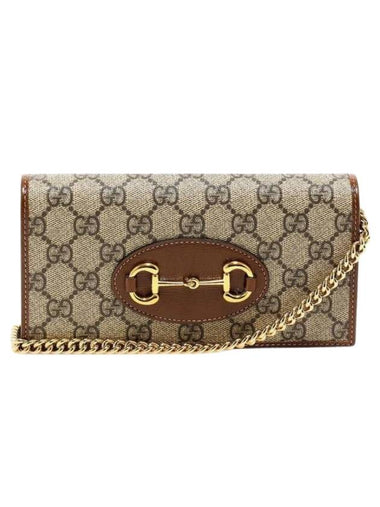 Horsebit 1955 Chain Cross Bag Beige Ebony - GUCCI - BALAAN 1