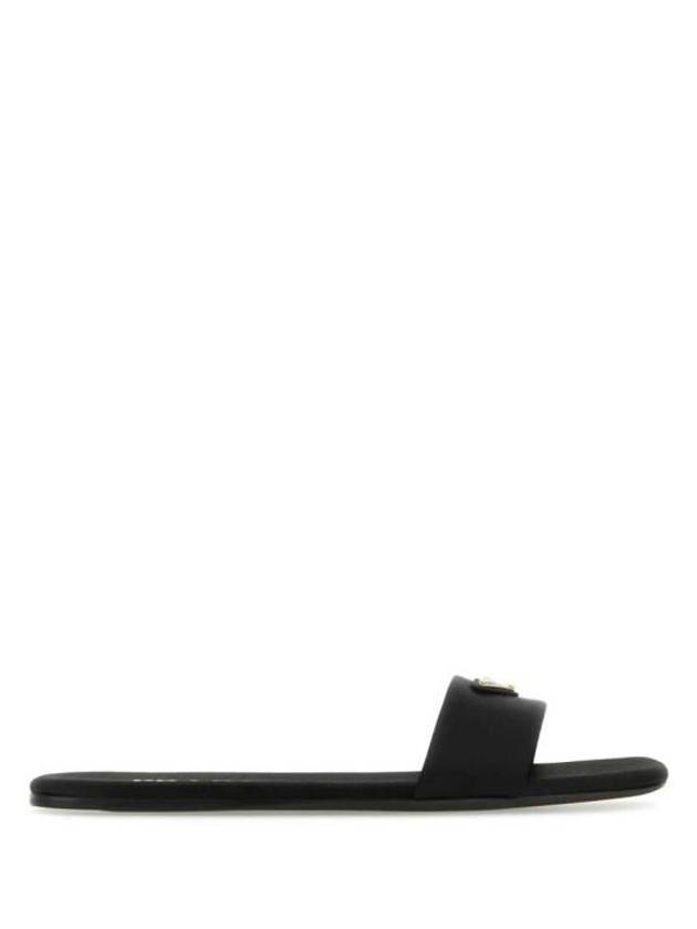 Leather Slippers Black - PRADA - BALAAN 1