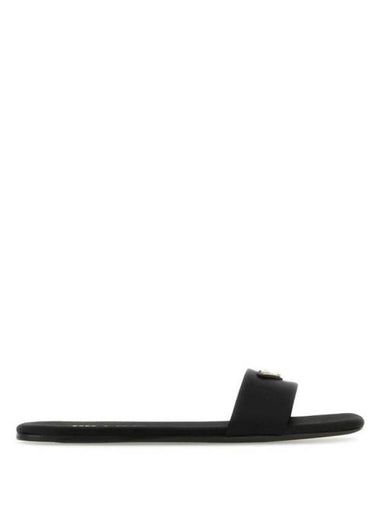 Leather Slippers Black - PRADA - BALAAN 1