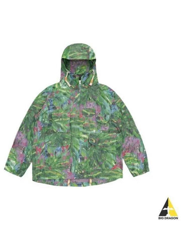 Atlantic Parka Green Floral Poly Microfiber MP197 BG011 - ENGINEERED GARMENTS - BALAAN 1