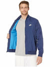 Men's Woven Player Bomber Jacket Navy - NIKE - BALAAN 6