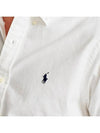 Embroidered Pony Logo Long Sleeve Shirt White - POLO RALPH LAUREN - BALAAN 5