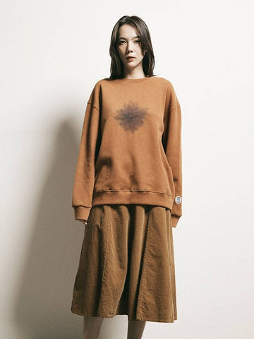 Artwork Flower Sweatshirt Brown - FFEFF STUDIO - BALAAN 2