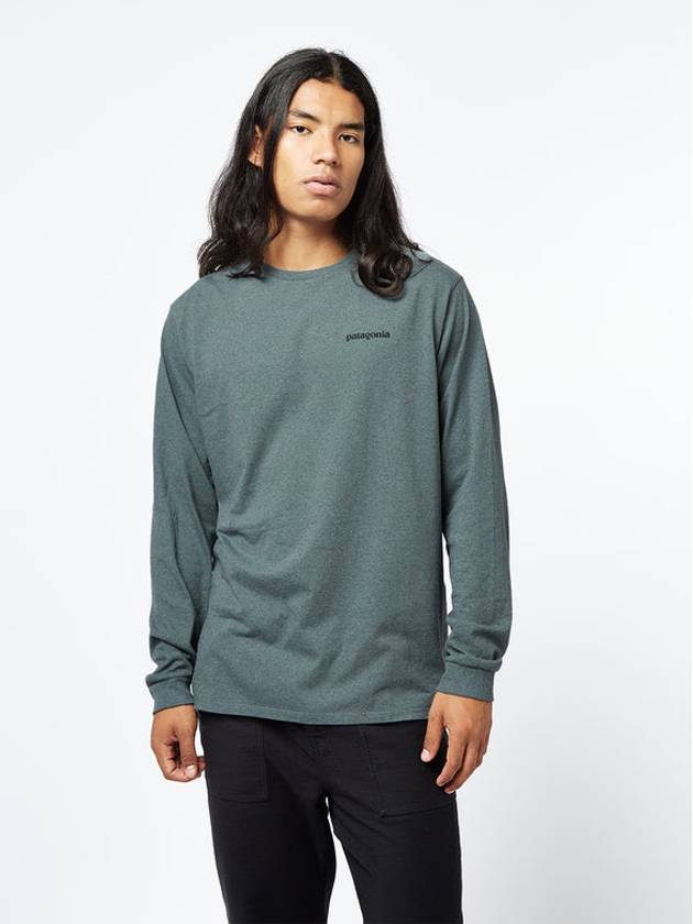 Men's Long Sleeve P-6 Logo Responsible Long Sleeve T-Shirt - PATAGONIA - BALAAN 4