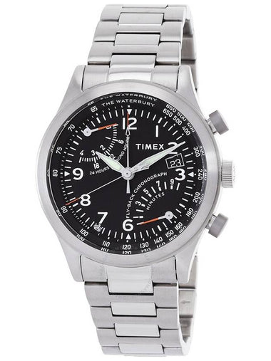 Timex Waterbury Chronograph GMT Quartz Black Dial Men's Watch TW2W47800 - TIMEX - BALAAN 1