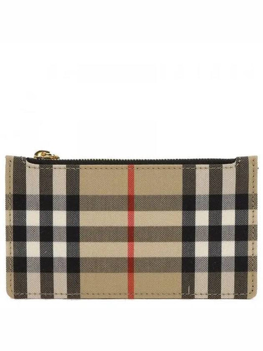 Vintage Check Somerset Card Wallet Beige - BURBERRY - BALAAN 2