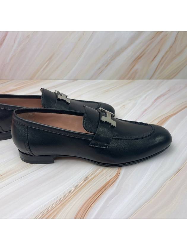 Paris Loafers Goatskin Palladium Noir - HERMES - BALAAN 4