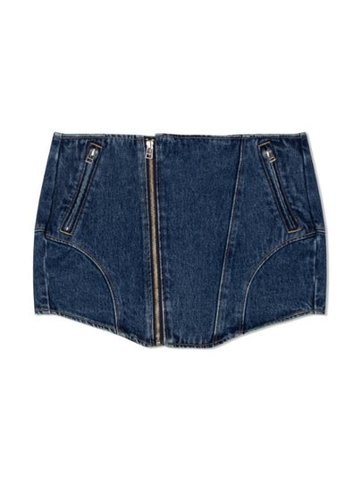 Women's Wrap Short H-Line Skirt Blue - NDA - BALAAN 2