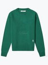 Embroidered Logo Crew Neck Wool Knit Top Green - SPORTY & RICH - BALAAN 2