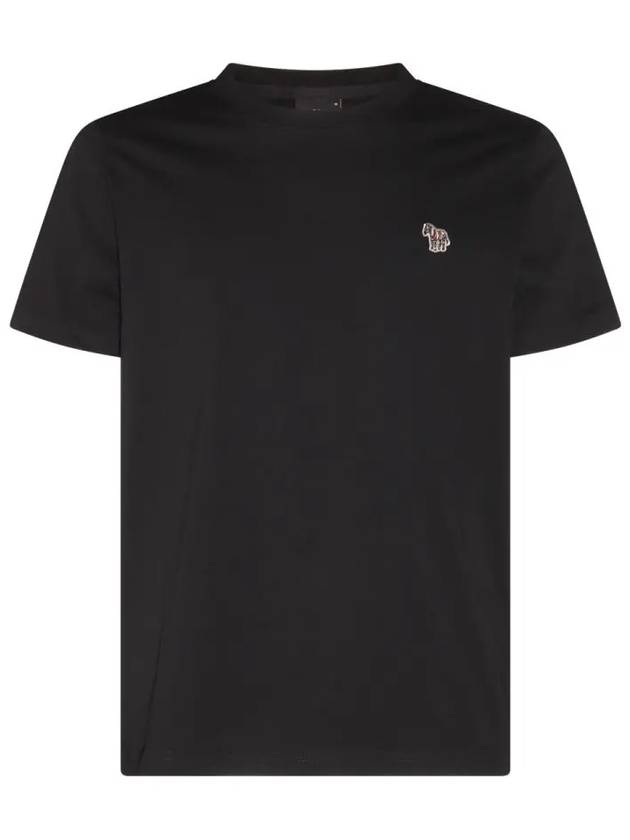 Zebra Logo Cotton Short Sleeve T-Shirt Black - PAUL SMITH - BALAAN 2
