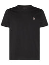 Zebra Logo Cotton Short Sleeve T-Shirt Black - PAUL SMITH - BALAAN 2