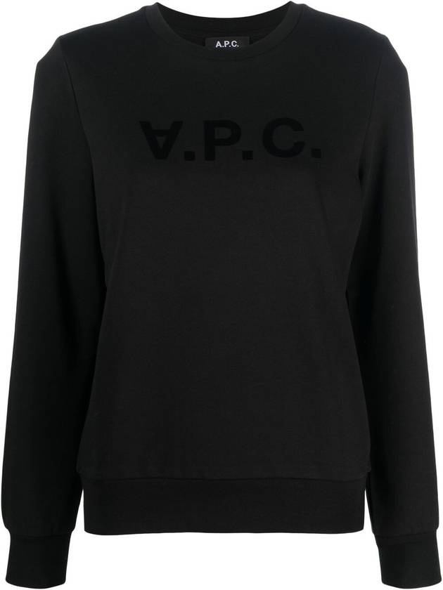 VPC Logo Sweatshirt Black - A.P.C. - BALAAN 3