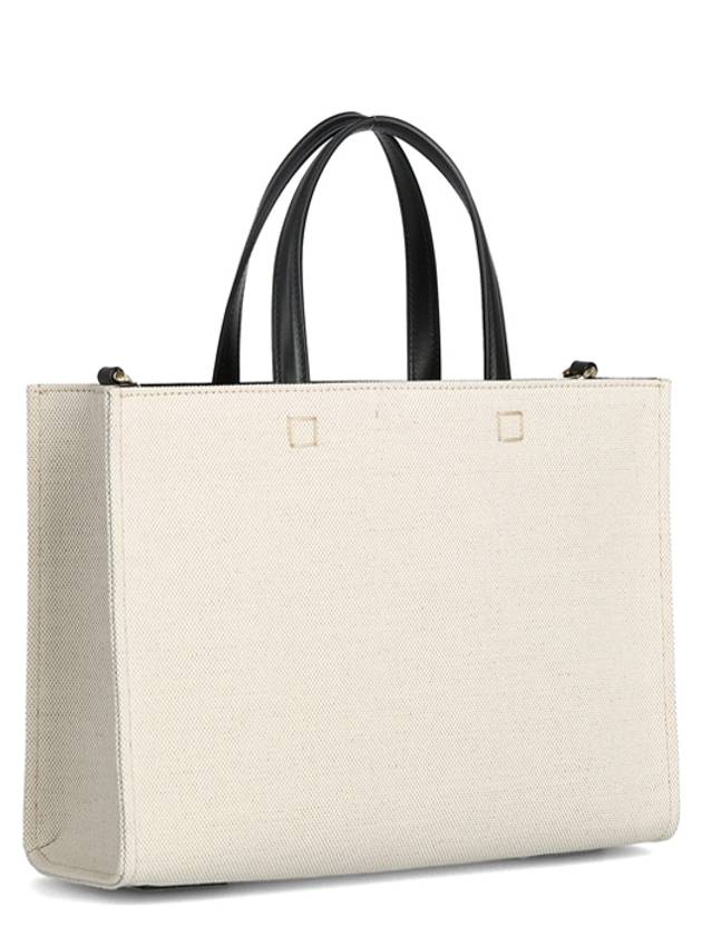 Small Canvas Tote Bag Beige Black - GIVENCHY - BALAAN 4