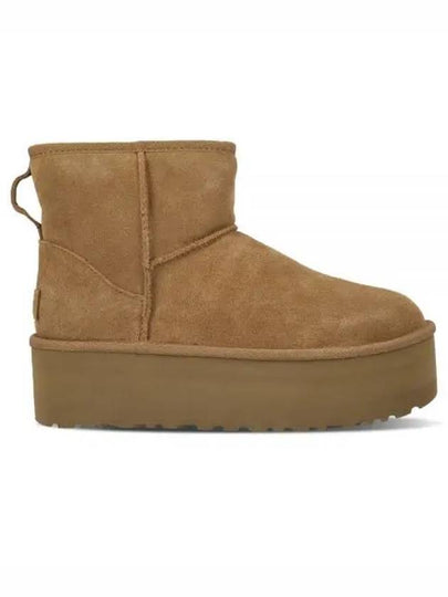 Classic Mini Platform Suede Winter Boots Chestnut - UGG - BALAAN 2