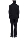 De Cour Embroidered Logo Extra Fine Merino Wool Turtleneck Black - AMI - BALAAN 6