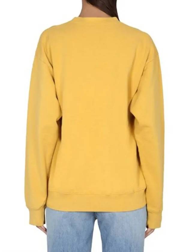 Connecticut Crest Crew Neck Cotton Sweatshirt Yellow - SPORTY & RICH - BALAAN 5