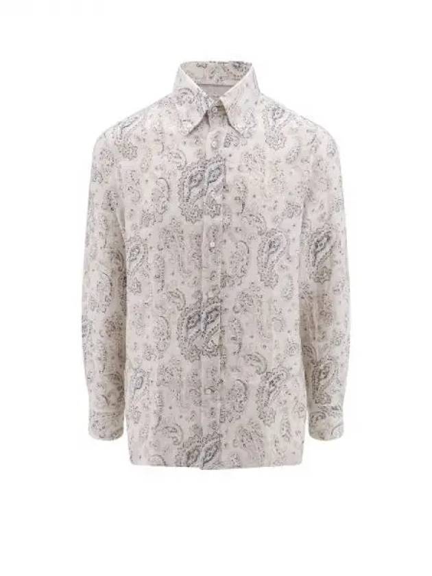 Paisley printed linen shirt 270599 - BRUNELLO CUCINELLI - BALAAN 1