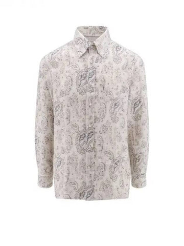 Paisley printed linen shirt 270599 - BRUNELLO CUCINELLI - BALAAN 1