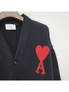 De Coeur Logo Wool Cardigan Black - AMI - BALAAN 6