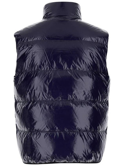 Blue Sleeveless Down Jacket With Dsq2 Logo Patch In Polyamide Man - DSQUARED2 - BALAAN 2