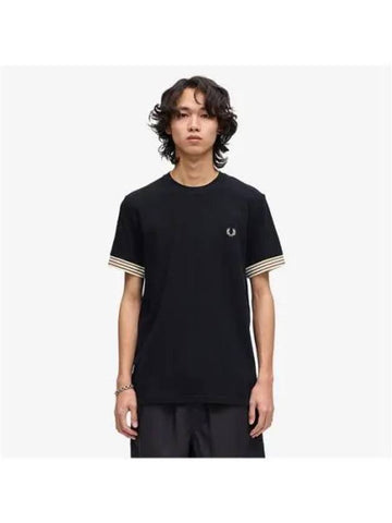 Fred Perry Sharp Striped Cuff T Shirt 102 AFPM2417707 - FRED PERRY - BALAAN 1