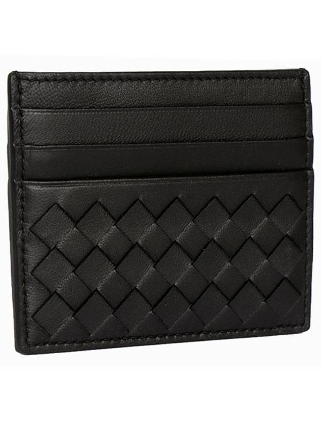 Intrecciato Weaving Nappa Card Wallet Black - BOTTEGA VENETA - BALAAN 4