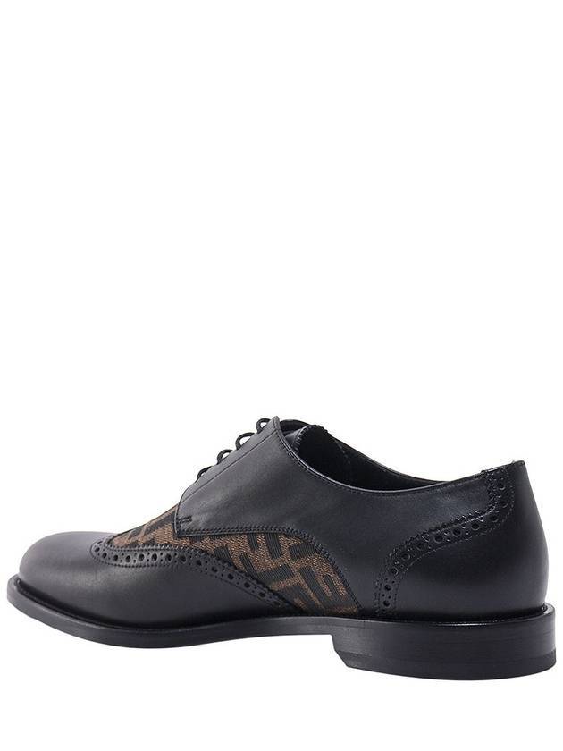 Leather Lace Up Derby Black - FENDI - BALAAN 8