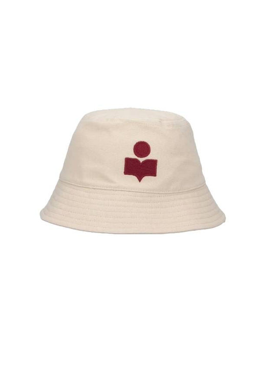 Haley Embroidered Logo Bucket Hat Ecru - ISABEL MARANT - BALAAN 1