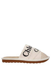 Woody Logo Strap Canvas Slippers White - CHLOE - BALAAN 2