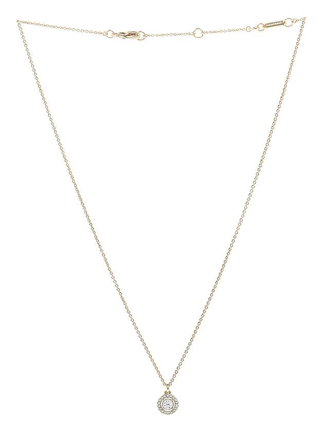 Halo Pave Stud Necklace Gold - COACH - BALAAN 1