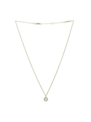 Halo Pave Stud Necklace Gold - COACH - BALAAN 1