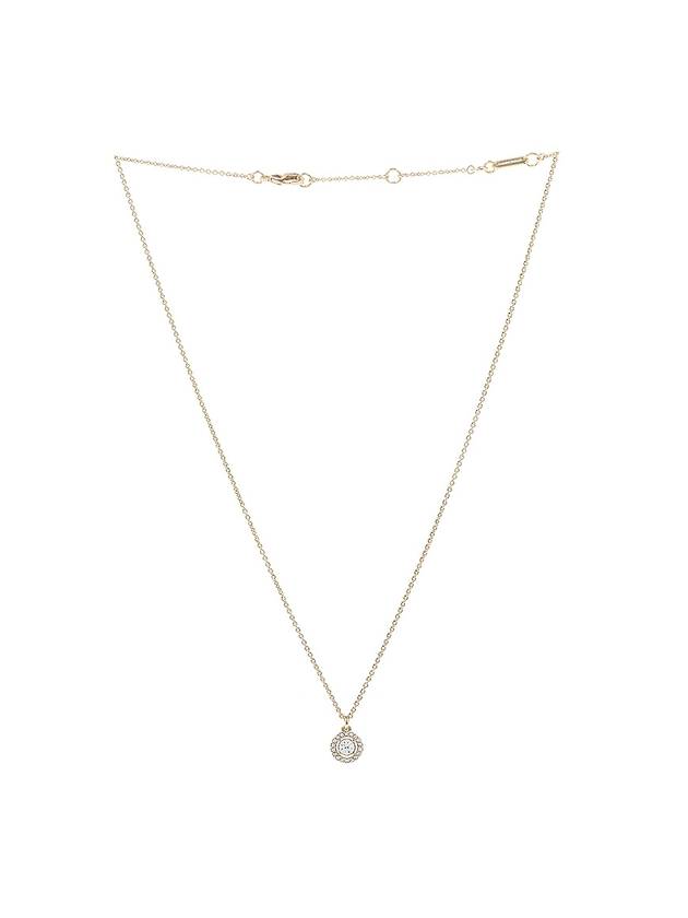 Halo Pave Stud Necklace Gold - COACH - BALAAN 1