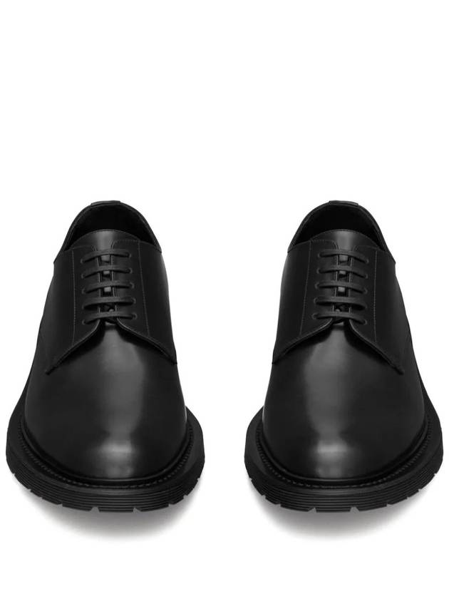 Army Lace Up Calfskin Derby Black - SAINT LAURENT - BALAAN 4