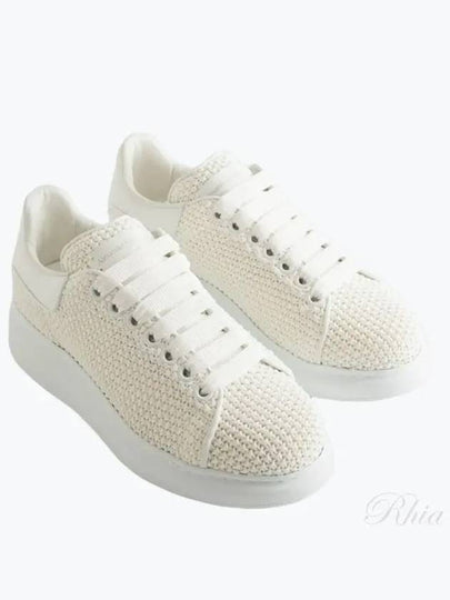 Round Toe Knitted Low Top Sneakers White - ALEXANDER MCQUEEN - BALAAN 2