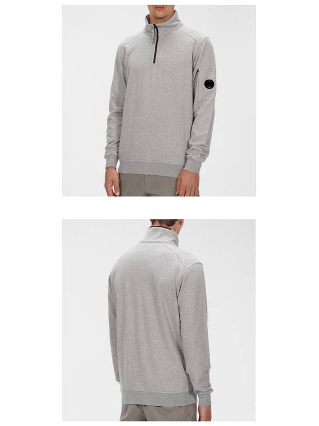 Lens Wappen Half Zip Sweatshirt Grey - CP COMPANY - BALAAN 5