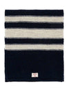Black Navy Stripe Muffler ACC 6 AU BLACK NAVY - NIGEL CABOURN - BALAAN 1