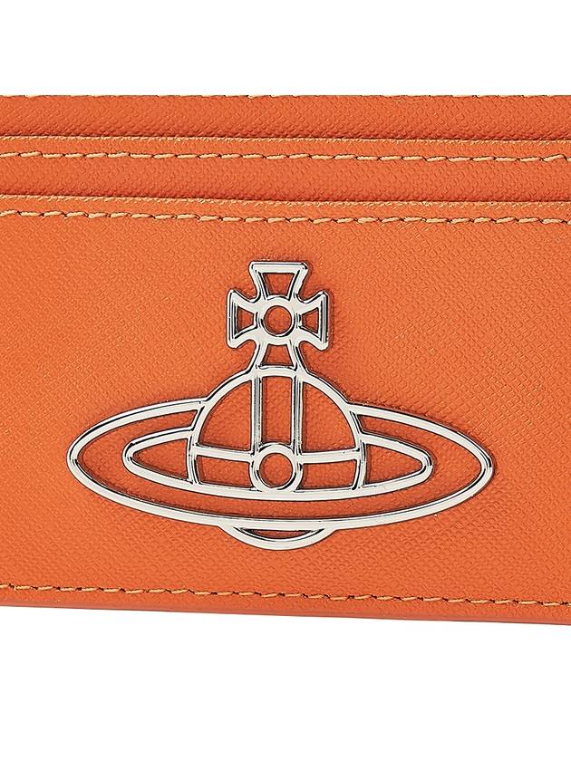 Saffiano Thin Line Card Wallet Orange - VIVIENNE WESTWOOD - BALAAN 7