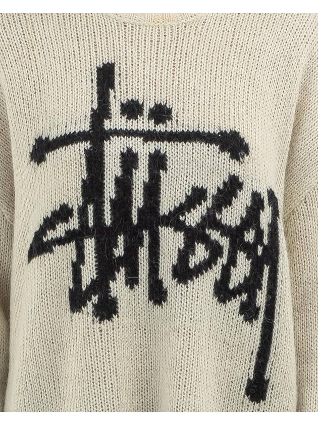 AU Australia ST1M0289 Smooth Graffiti Knit Sweater Cream WOMENS - STUSSY - BALAAN 4