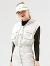 Golf Hooded Zip Up Vest Vest Cream - HENRY STUART - BALAAN 1